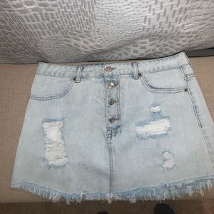 Forever 21 blue jean skirt